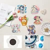 (US Only)6Pcs DIY Cats Diamond Painting Magnets Kit Diamond Painting Fridge Magnets