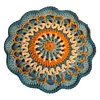 Crochet Colorful Mandala Coaster Handmade DIY Material Package with Crochet Hook