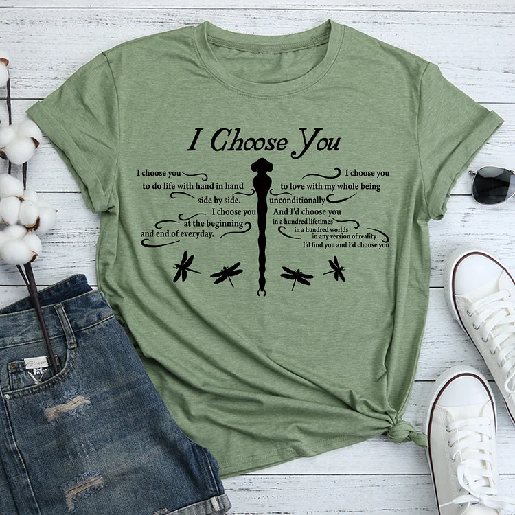 ANB - I-Choose-You-to-do-life-with-hand-in-hand-side-by-side  T-Shirt Tee-06350