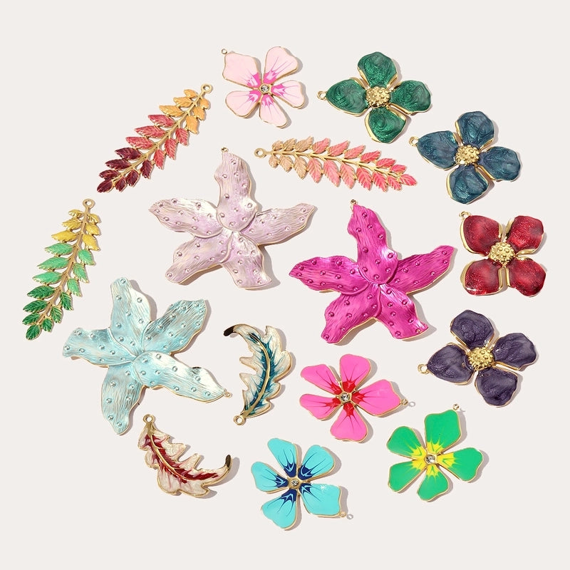 3 PCS/Package 32*37mm 304 Stainless Steel Flower Pendant Jewelry Accessories