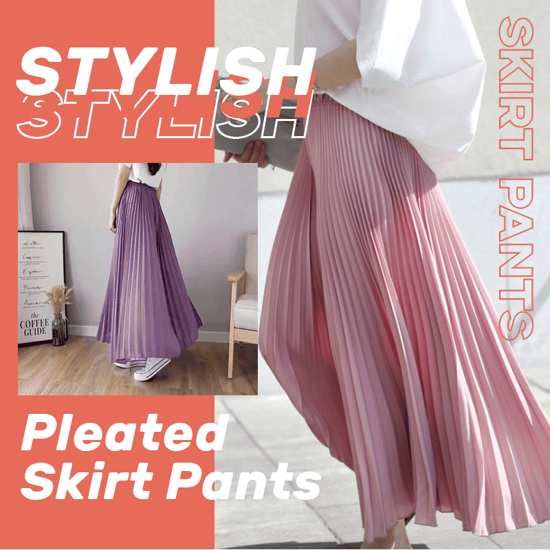 （Clearance at the end of summer-50%）Stylish Pleated Skirt Pants