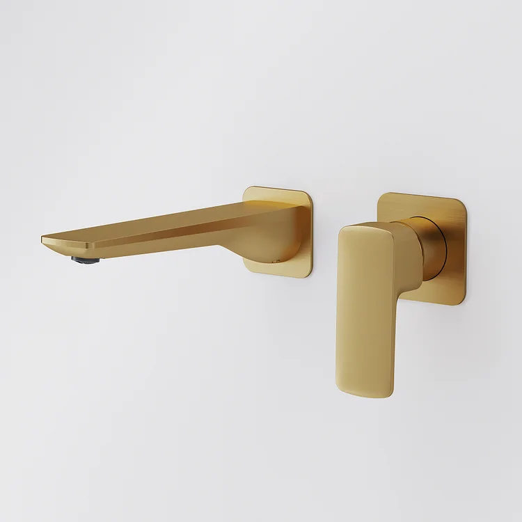 EVERSTEIN Wall-Mounted Bathroom Faucet in Brushed Gold SFS-1317B-GD