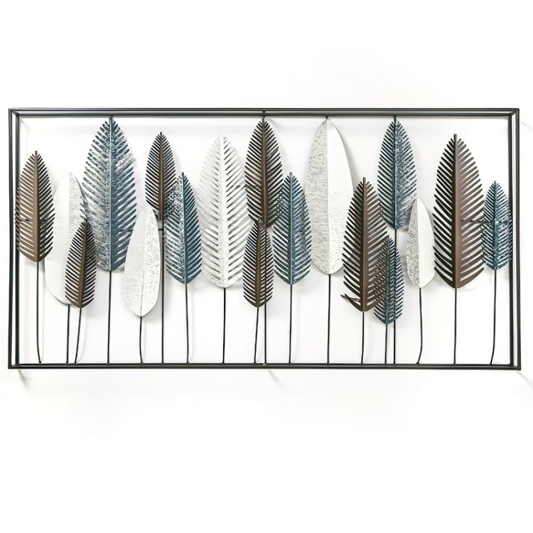 Homemys Industrial Wind Iron Art Leaf Wall Hanging Home Wall Decor Art