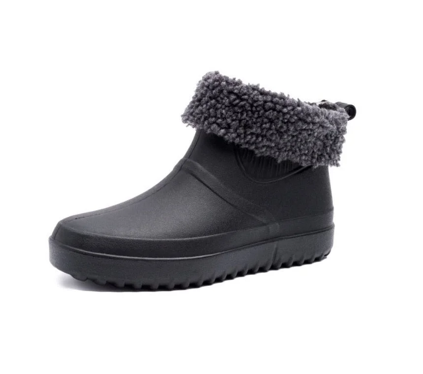 Men Non-slip Waterproof Rain Boots Short Tube Footwear Kitchen Work Fishing Car Wash Rubber Shoes Novelty Fashion