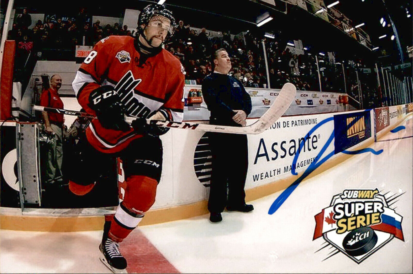 Justin Hache SIGNED 4x6 Photo Poster painting SUBWAY SUPER SERIES / DALLAS STARS