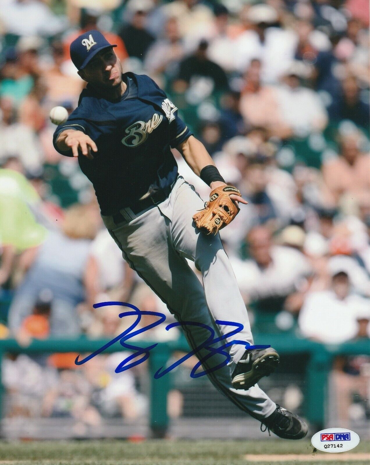 RYAN BRAUN (Milwaukee BREWERS) Signed 8X10 Photo Poster painting with PSA COA