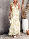 Floral Printed Backless Empire Maxi Dress