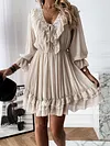 Gauze Loose Long Sleeves Mini Dress