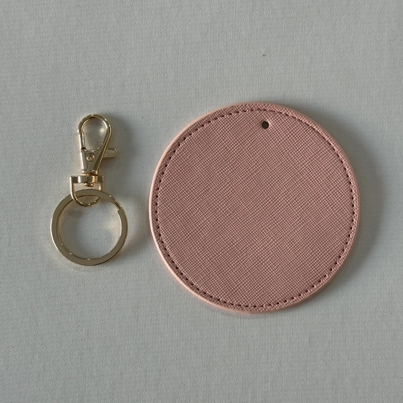 Elegant Minimalist Solid Color Pu Leather Unisex Keychain