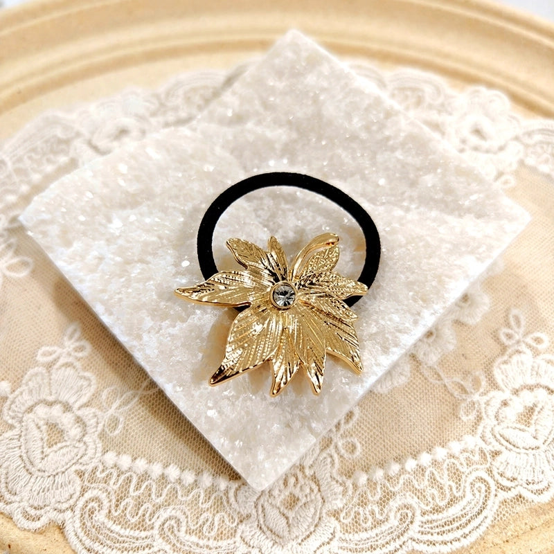 Women’s Casual Minimalist Solid Color Metal Plating Hair Tie