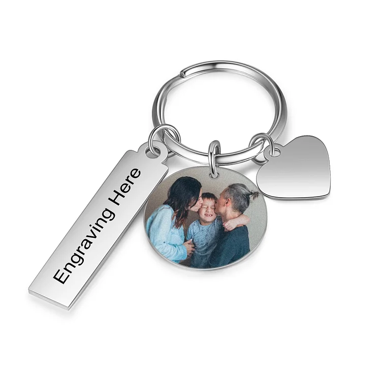 Personalized Photo Keychain Name Keychain-Custom Special Photo And Text Keychain Gift For Family