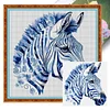 (Multi-Style) Blue And White Porcelain Animal-11CT Stamped Cross Stitch 40*40cm