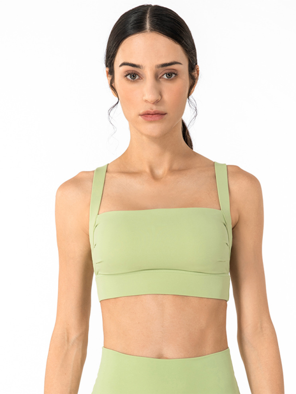 Mature Women Anti-hunchback Posture Correction With Chest Pad Yoga Vest Bra Sports Bra