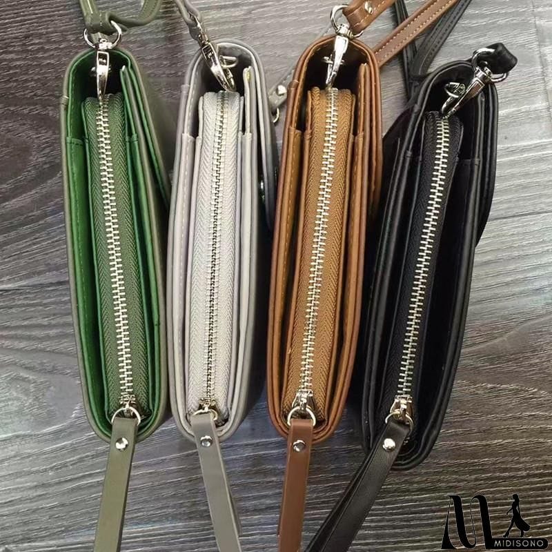 MidiSono - Vintage PU Universal Shoulder Phone Bag