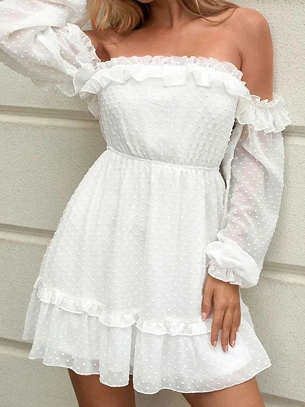 Long sleeve tie front dress