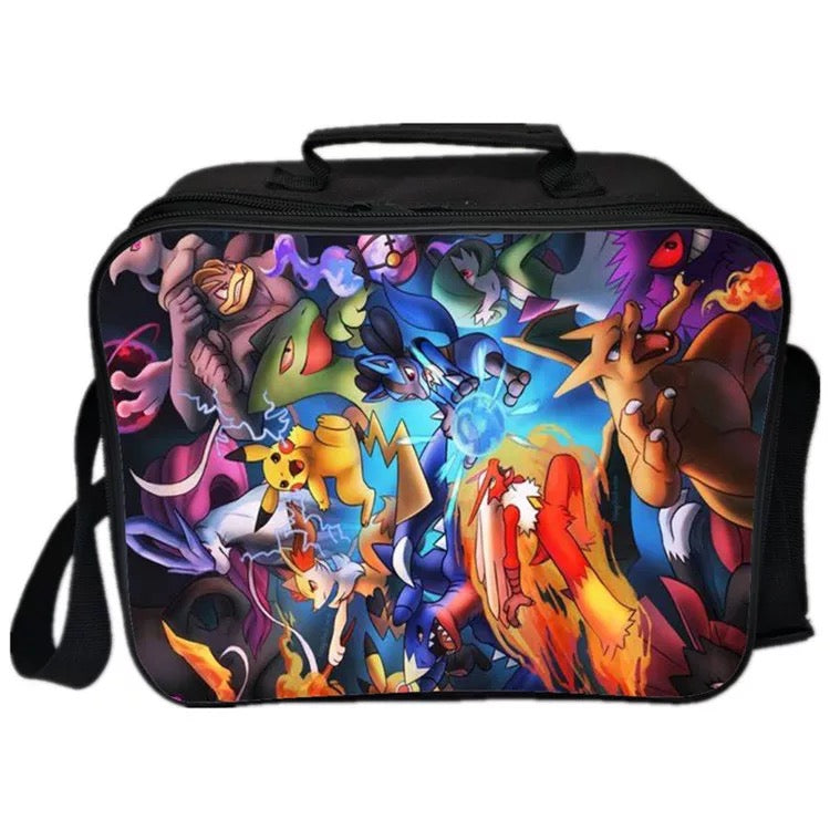 Mayoulove Detective Pokemon Go Pikachu #22 PU Leather Portable Lunch Box School Tote Storage Picnic Bag-Mayoulove