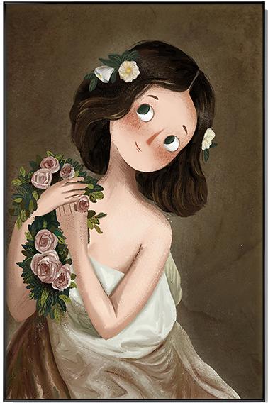 Cute Retro Famous Painting Mona Lisa Wall Art Canvas Painting Nordic Posters and Prints Wall Pictures for Living Room Decor