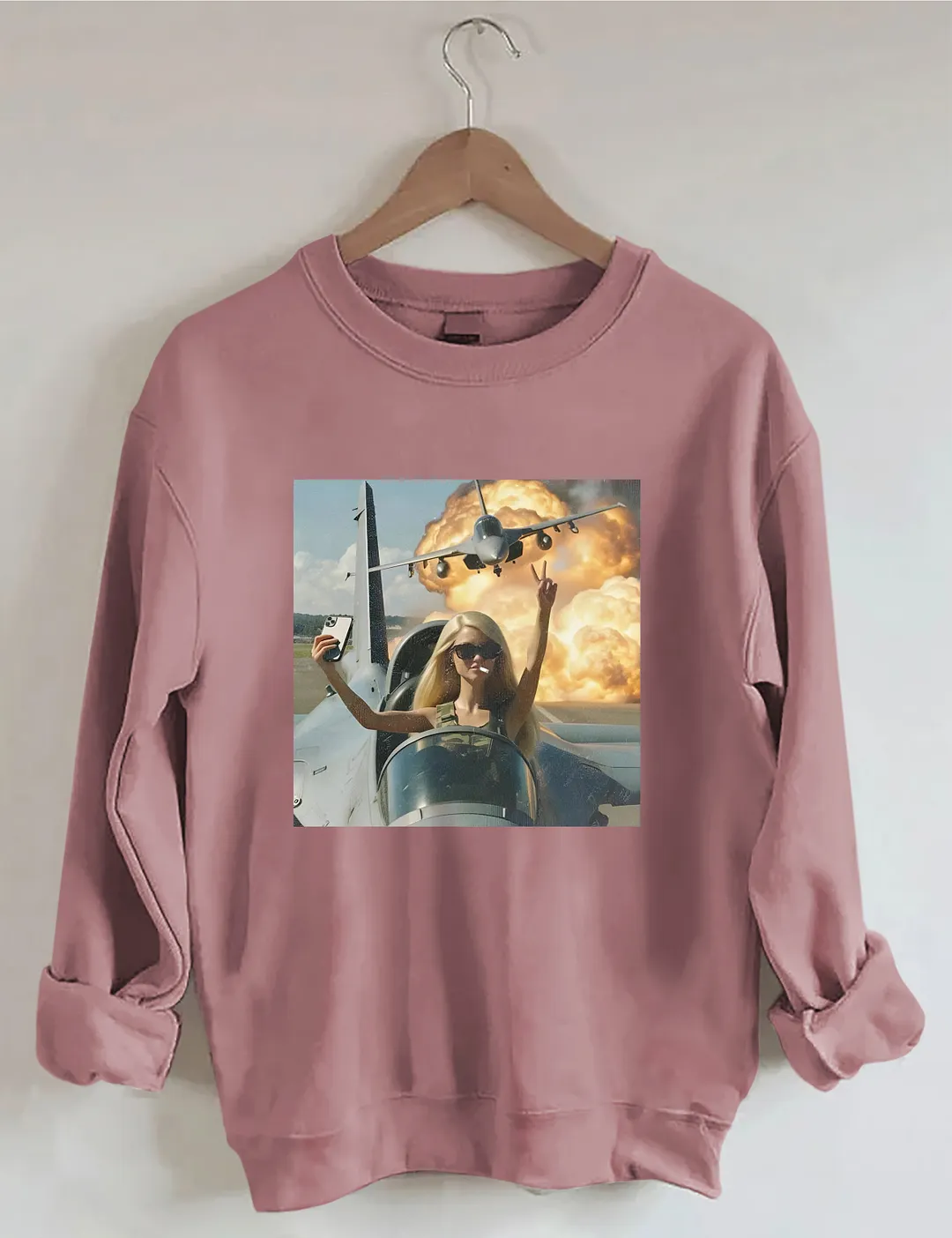 Doll Flying A Plane Sweatshirt