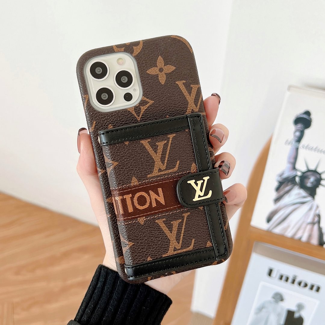 Embroidered Wallet Card Holder Phone Case--[GUCCLV]