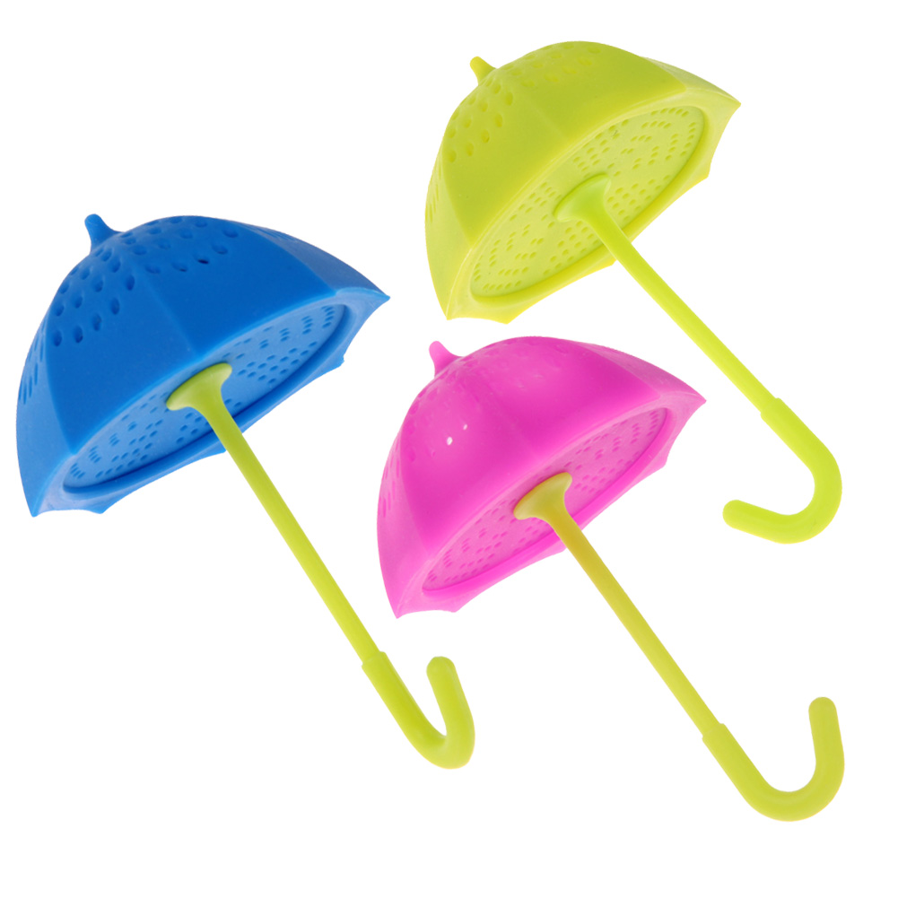 

Umbrella Shape Silicone Tea Coffee Strainers Filter Infusers Teapot, 蓝色, 501 Original