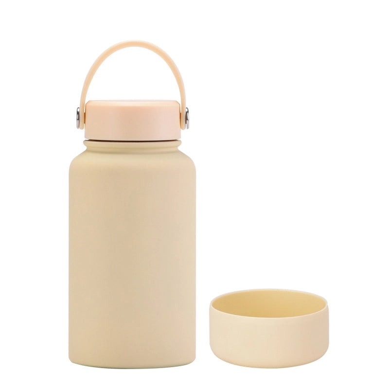 Casual Solid Color Stainless Steel Silica Gel Water Bottles 1 Piece