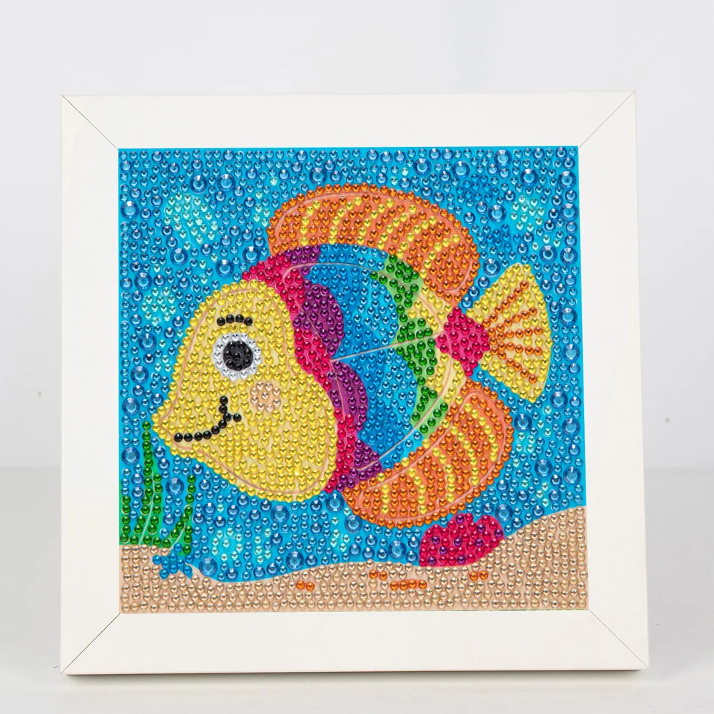 Diamond Painting - Full Crystal Rhinestone - Fish(15*15cm)【Without Frame】