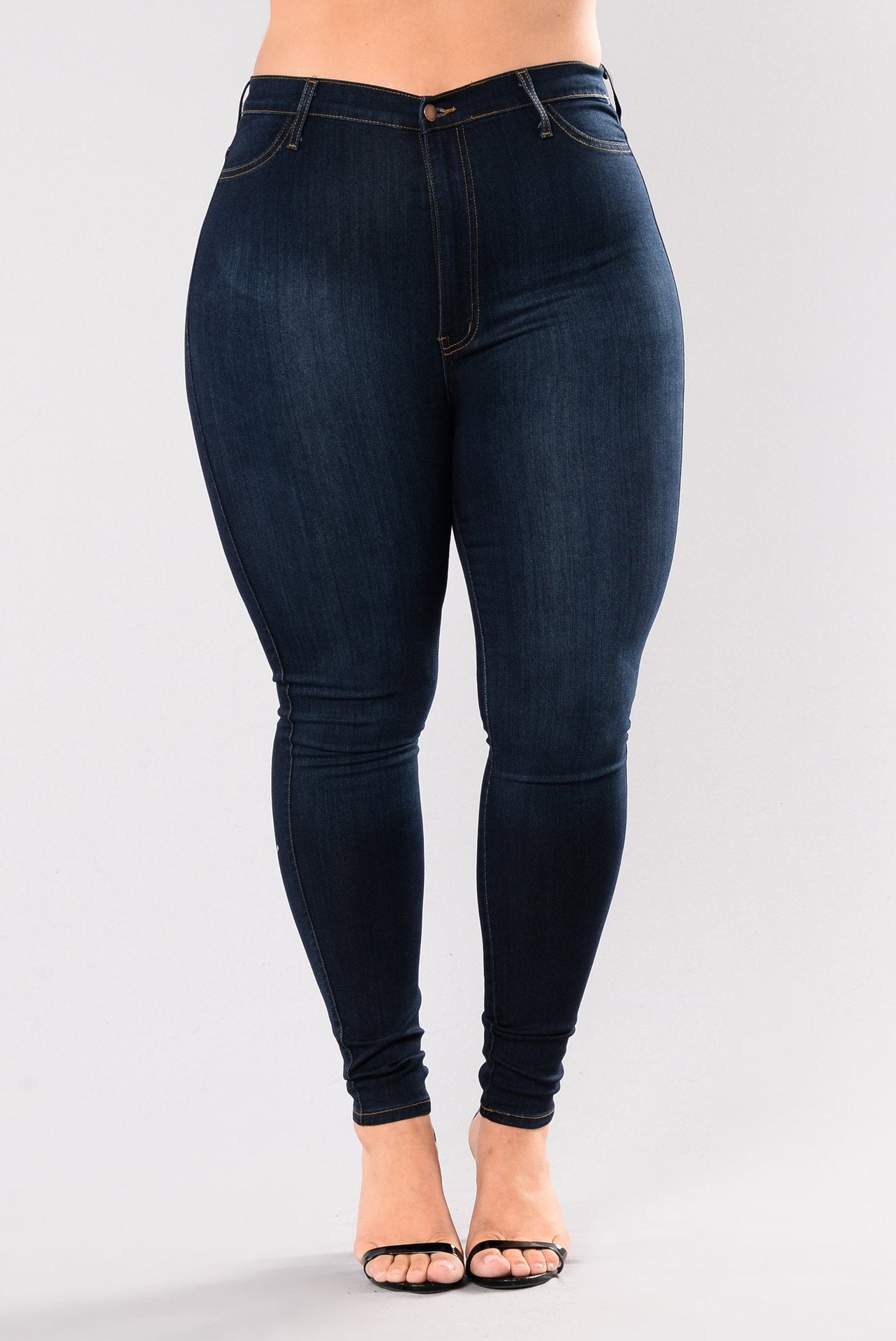 Plus Size Women  Clothing  High Waist Stretch Slim  Women  Denim Skinny Pants