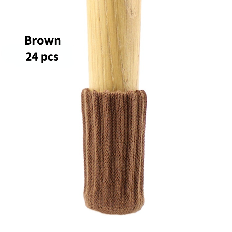 Letclo™ 24pcs Furniture Pads High Elastic Floor Protectors Chair Leg Feet Socks Covers Furniture Caps Set letclo Letclo