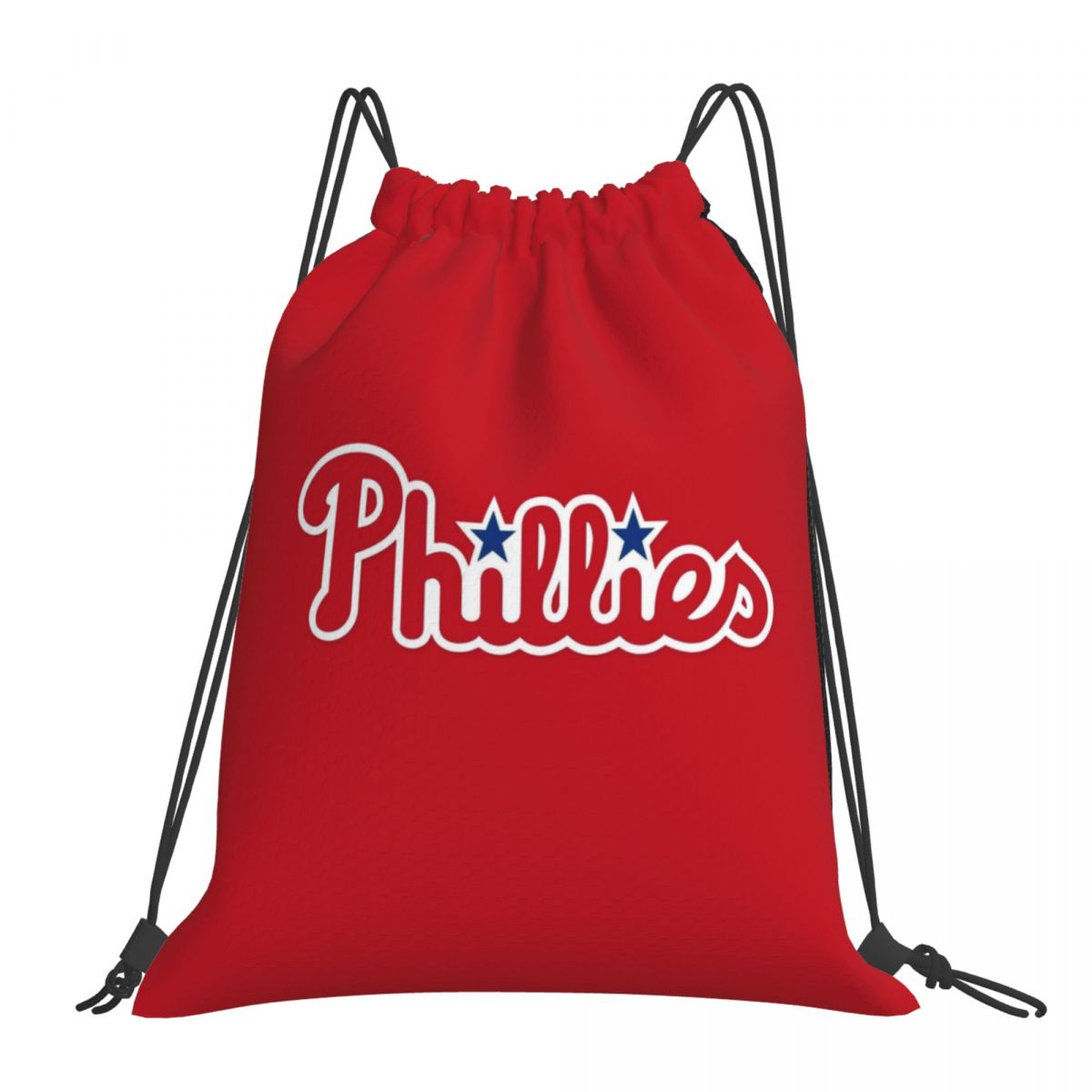 Philadelphia Phillies Word Mark Unisex Drawstring Backpack Bag Travel Sackpack