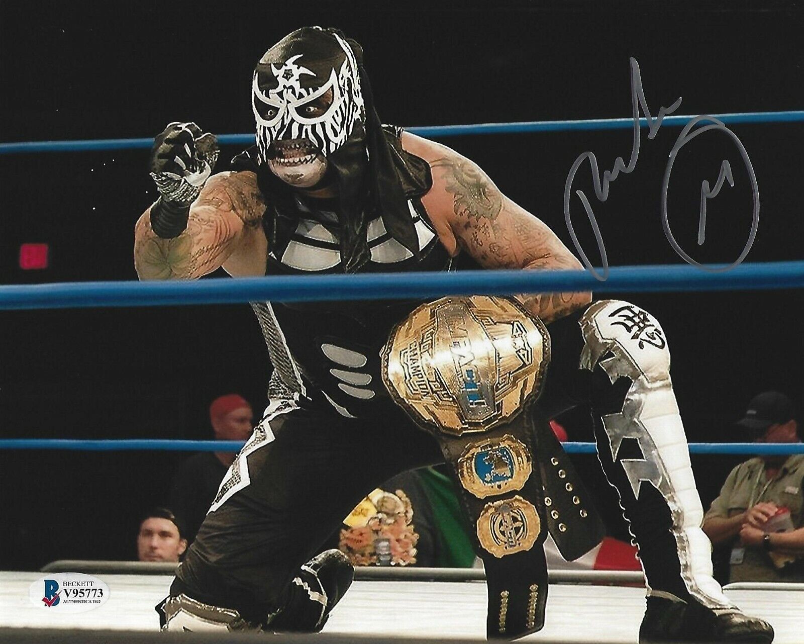 Pentagon Jr. Signed 8x10 Photo Poster painting BAS COA Lucha Underground Impact Wrestling AEW 73