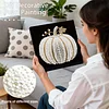 (25x25cm)DIY Pearl Painting Pumpkin Framed Handmade Pearl Material Art Kit Living Room Decor