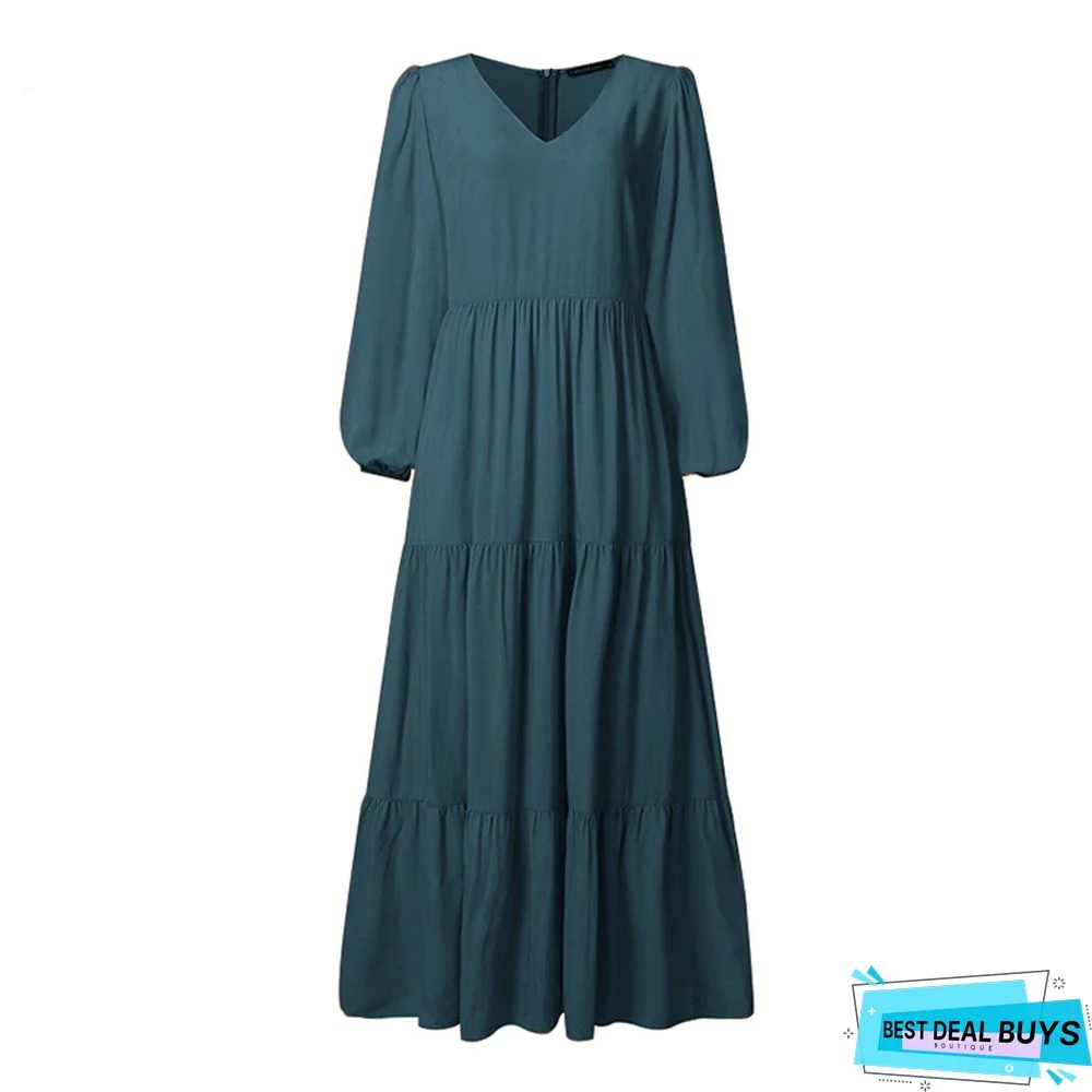 Commuter Temperament Women's Big Swing Dress Black Dresses