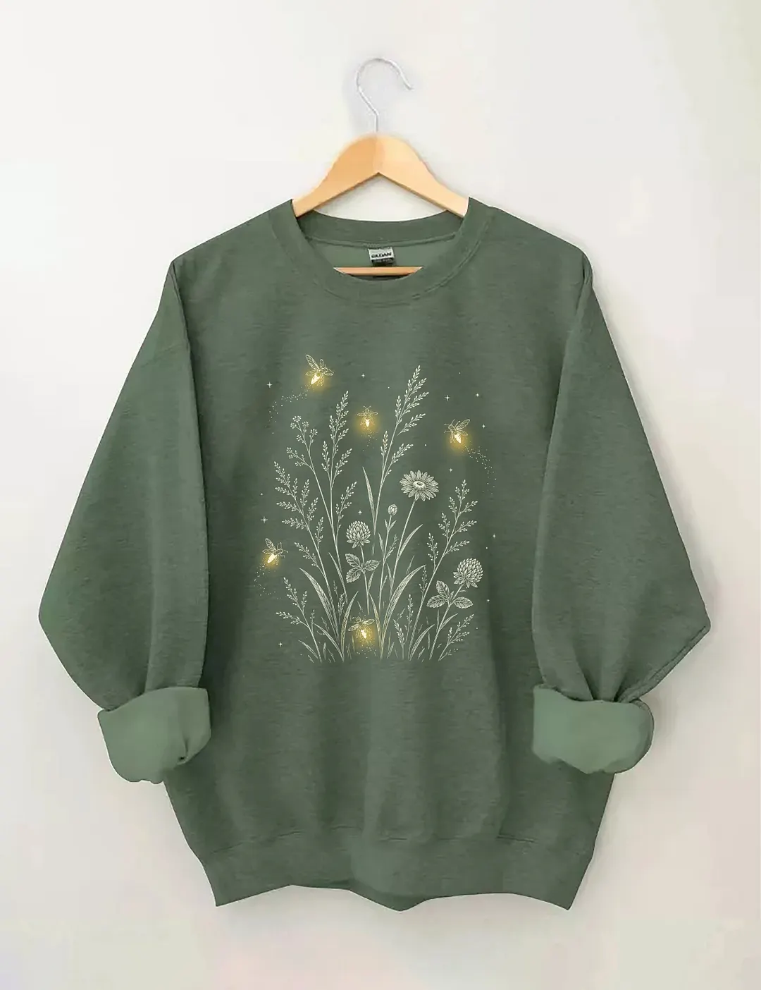 Firefly Wildflower Nature Lover Sweatshirt