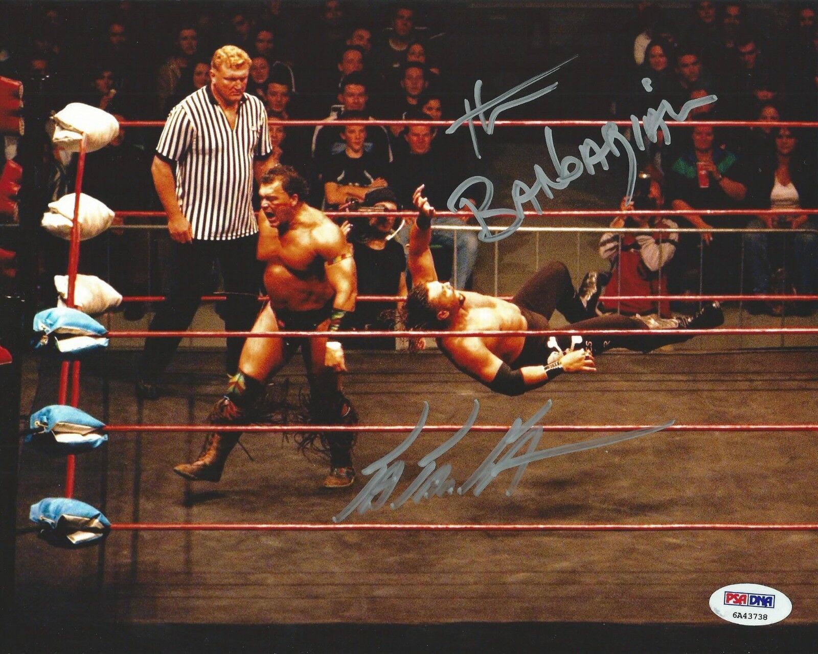 The Barbarian & Tatanka Signed WWE 8x10 Photo Poster painting PSA/DNA COA WWF Picture Autograph