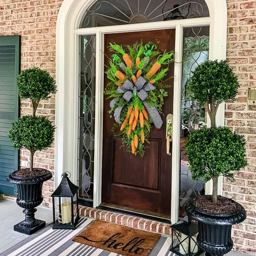 Easter Wreath Carrot Window Decoration Pendant