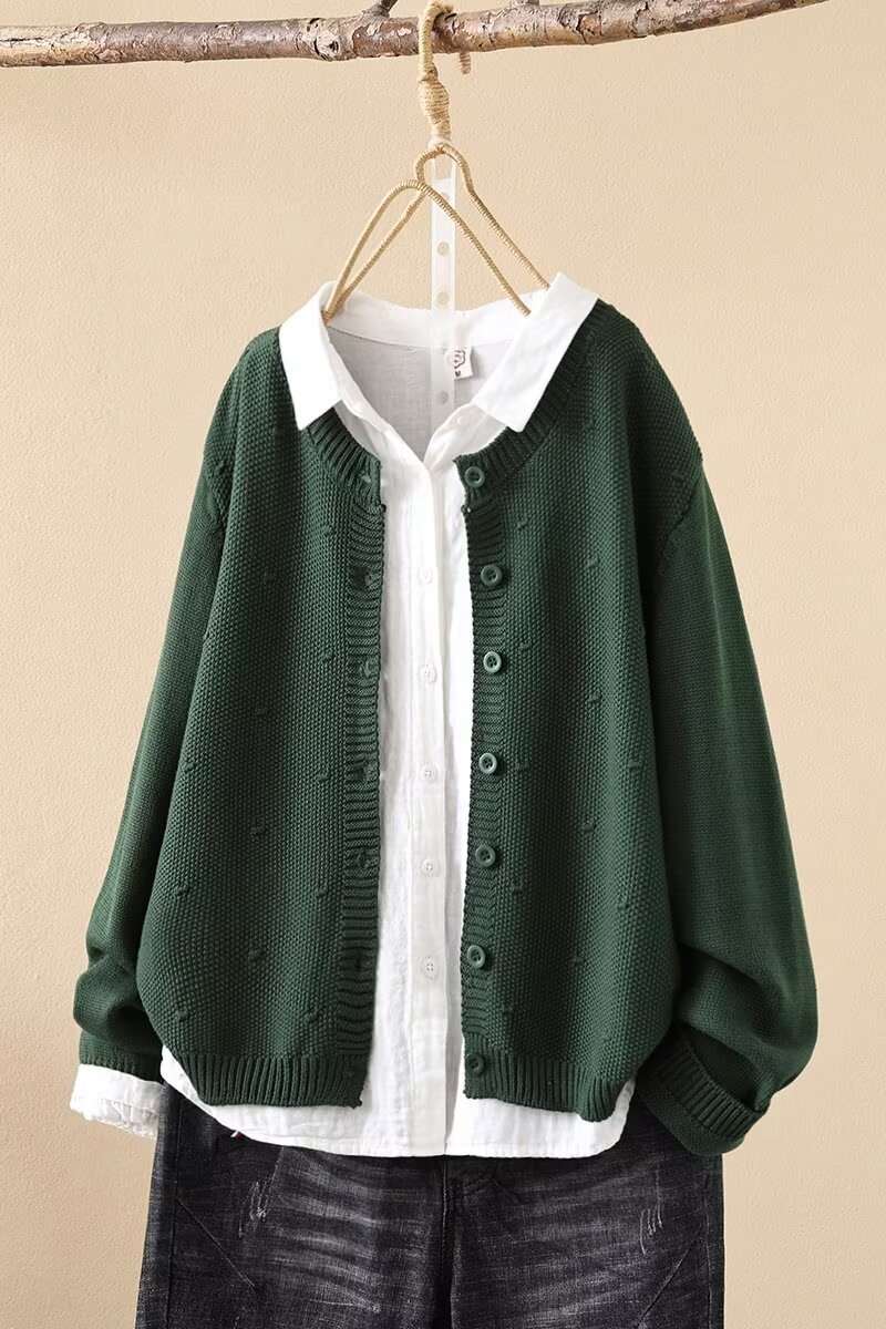 Chicfifth Sweater Women Winter Long Sleeve High Quality Autumn Vintage Top Knitted Cardigan