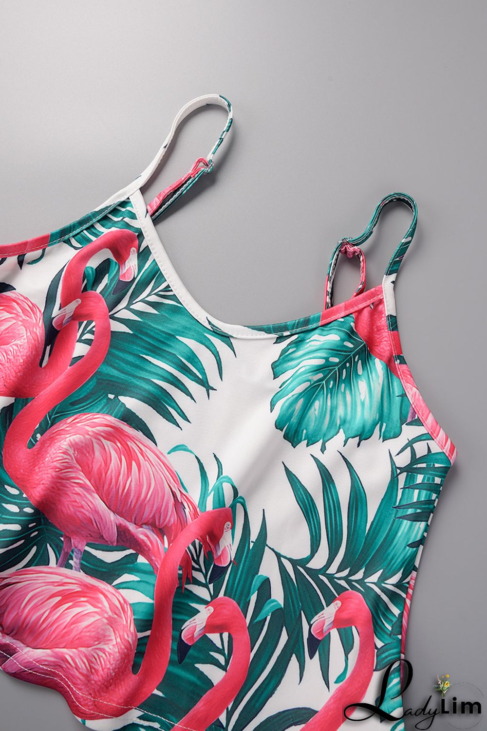 Light Blue Sexy Casual Print Backless Spaghetti Strap Two Pieces