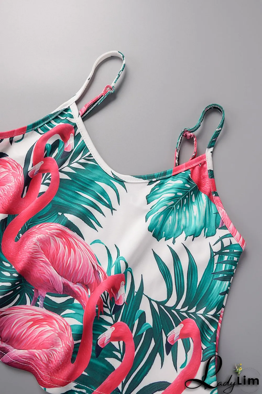 Light Blue Sexy Casual Print Backless Spaghetti Strap Two Pieces