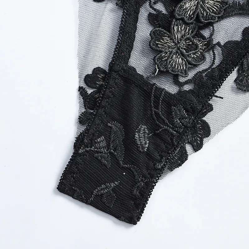 Billionm Sexy Lace Lingerie Set Floral See Through Bra Panty Nightwear Transparent Pink Underwear Women Embroidery Sheer Under Wear Sex