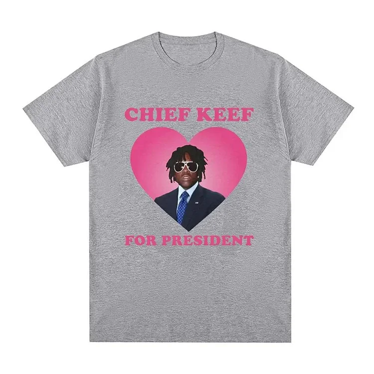 Rapper Chief Keef For President T-Shirt Vintage Oversized T-Shirts Streetwear at Hiphopee