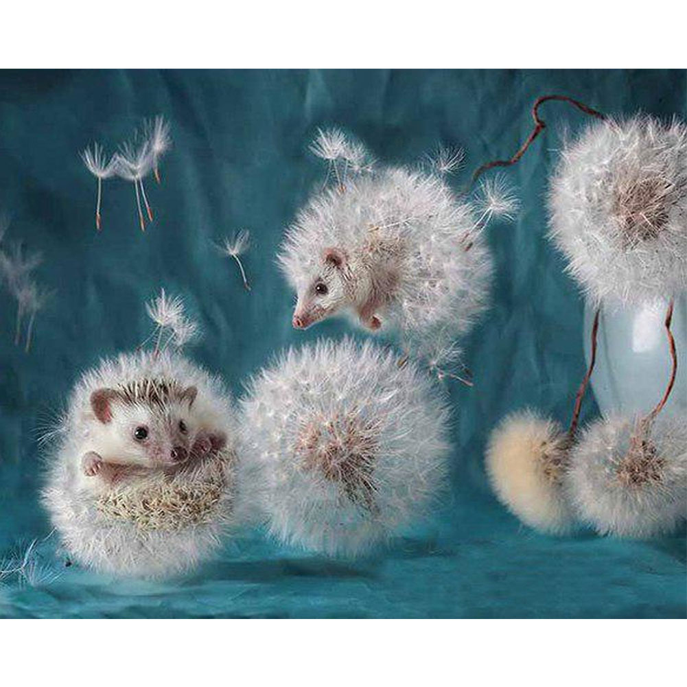 

Dandelion Hedgehog - Round Drill Diamond Painting - 40*30CM, 501 Original