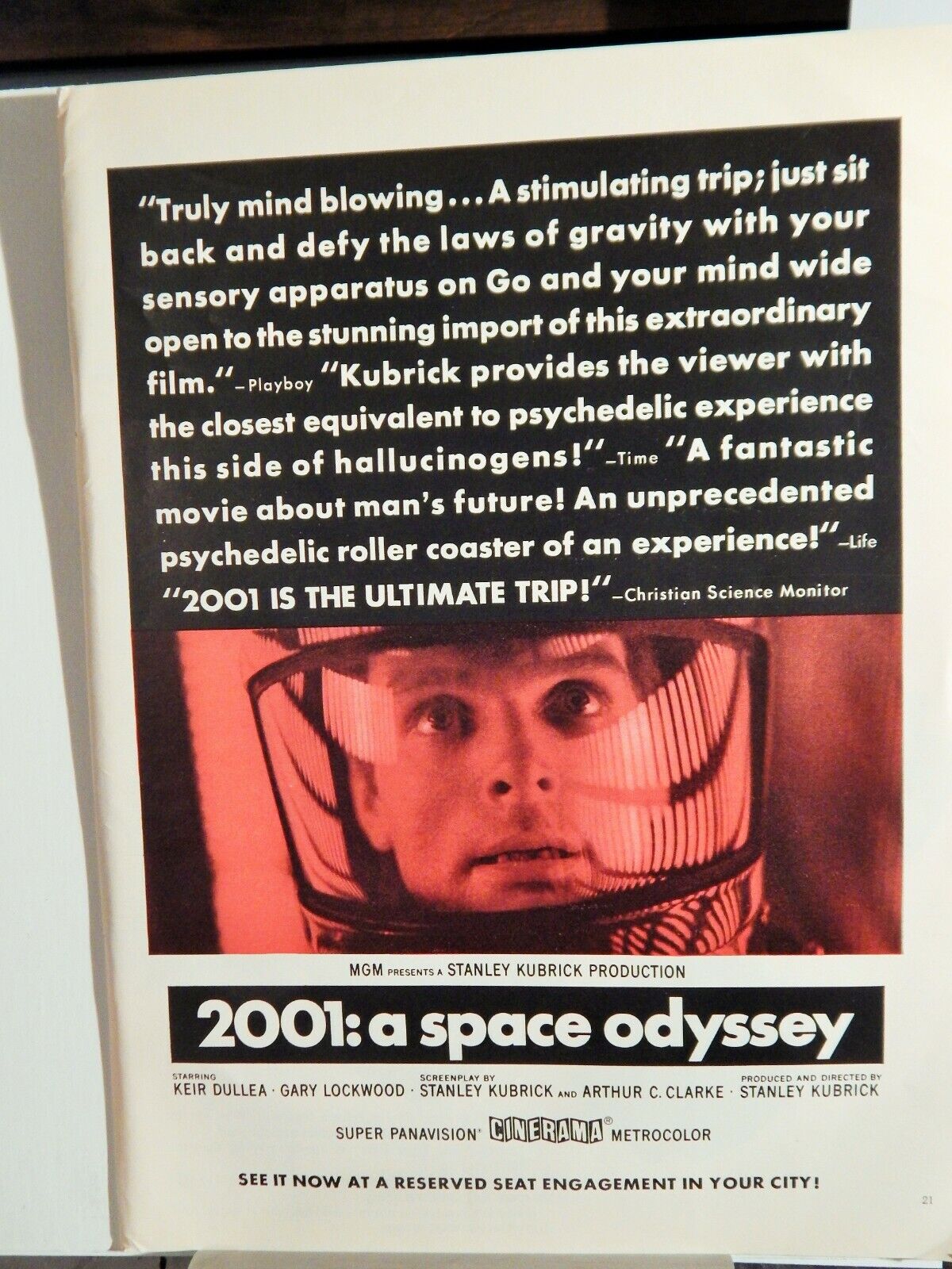 2001: A SPACE ODYSSEY VTG ORIGINAL 1968 Photo Poster painting AD, RARE MUCH SOUGHT EPHEMERA