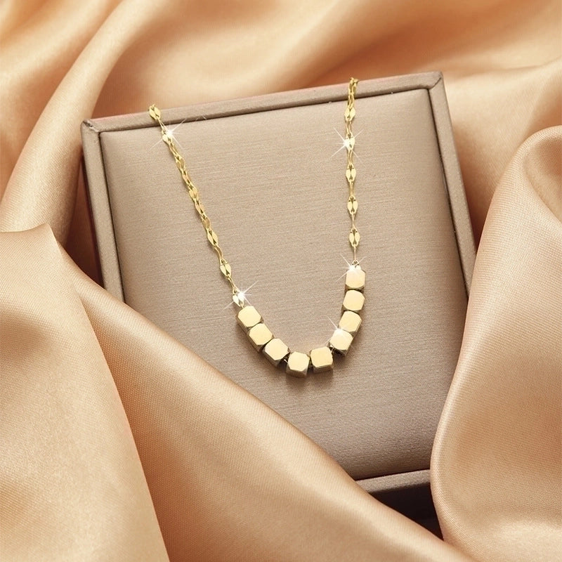 2 Pieces Titanium Steel Vintage Style Tassel Plating Doll Constellation Crown Pendant Necklace