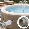 2Pcs Pool Fountain Adapter Set 1 Male 1 Female Ground Pool Fountain Adapters Non-Slip ABS Swimming Pools Equipment Pools Waterfall Connector For SummerWave & Funsicle