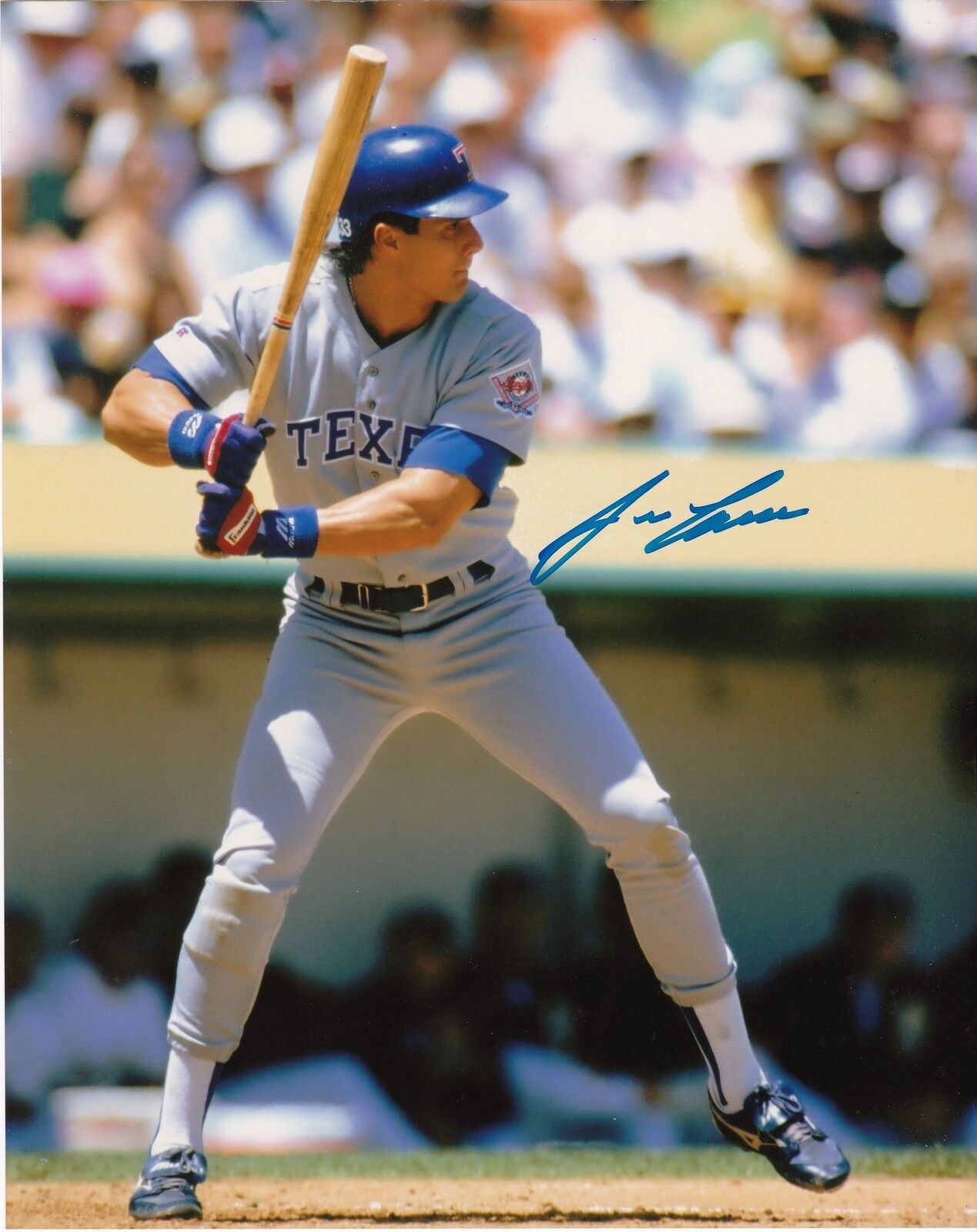 JOSE CANSECO TEXAS RANGERS ACTION SIGNED 8x10