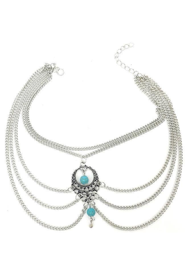 Silver Bohemian Anklet Chain-elleschic