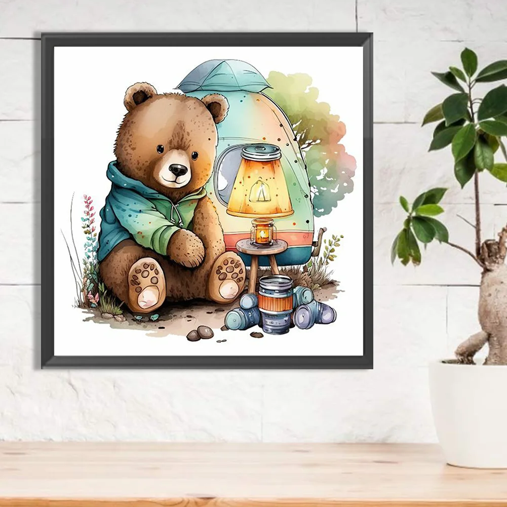 Full Round Diamond Painting 30*30cm - Warm Little Bear