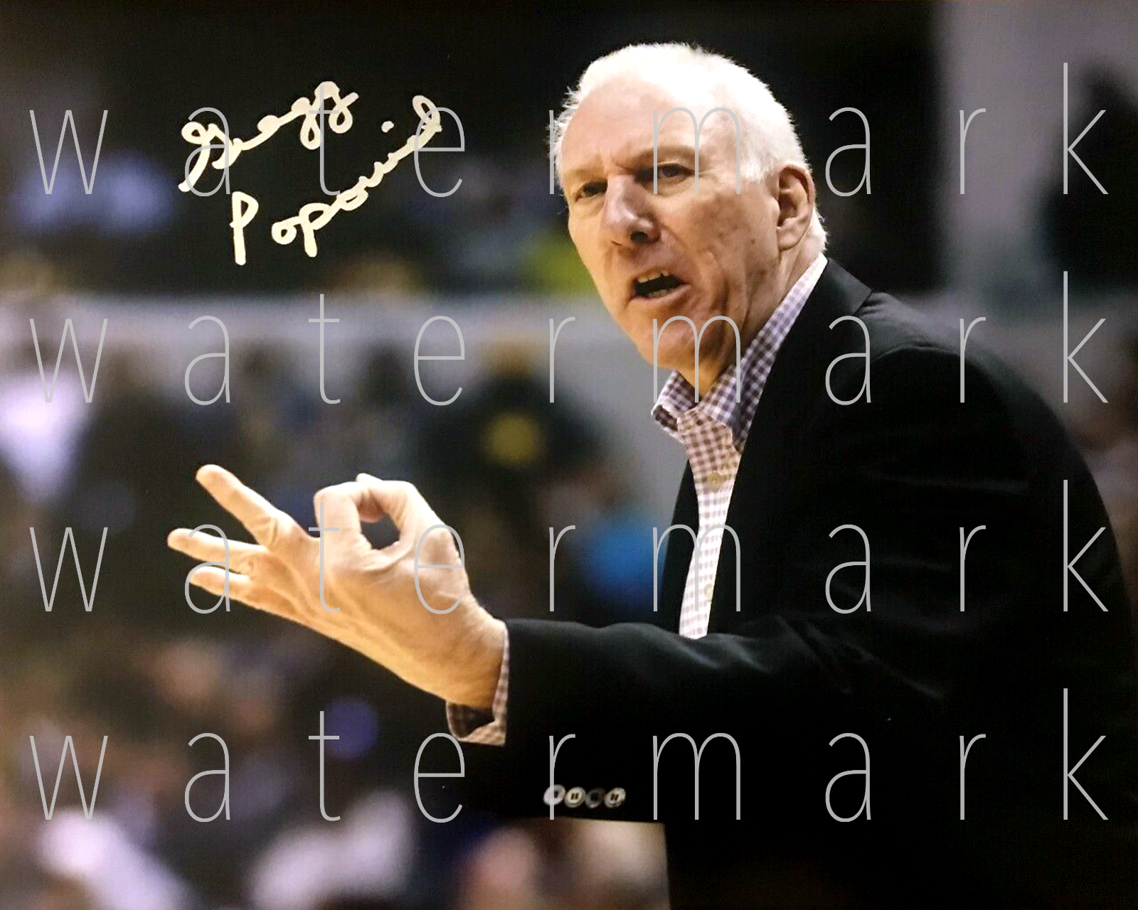 Gregg Popovich signed Spurs 8x10 inch Photo Poster painting picture poster autograph RP