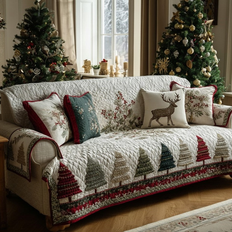 Twilight Forest Quilted Sofa Cover NCU0DV8364 everthome