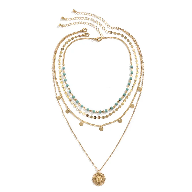Ladies chain chain bead pendant necklace